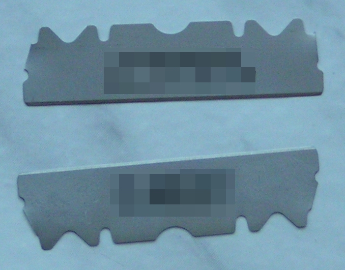 elementy szczeliny żyletkowej